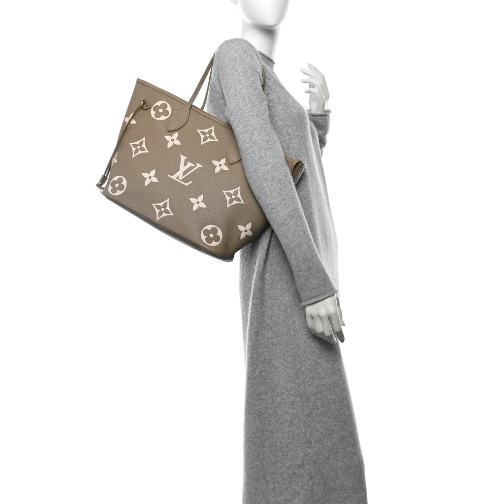 Empreinte Monogram Giant Neverfull MM Khaki Cream