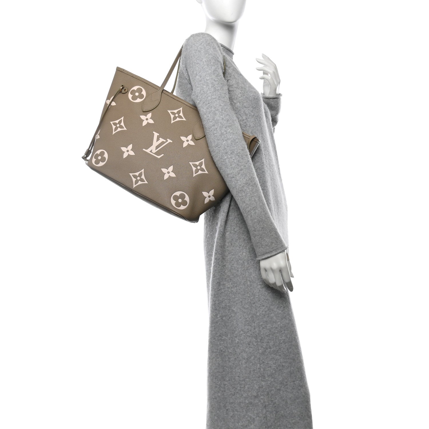 Empreinte Monogram Giant Neverfull MM Khaki Cream