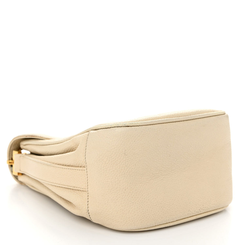 Caviar Vertical Chain Crossbody Ivory
