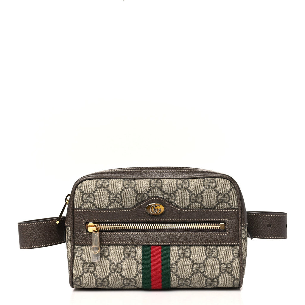 GG Supreme Monogram Small Ophidia Belt Bag 65 26 Dark Brown