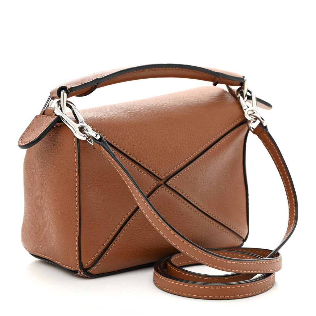 Calfskin Mini Puzzle Bag Tan