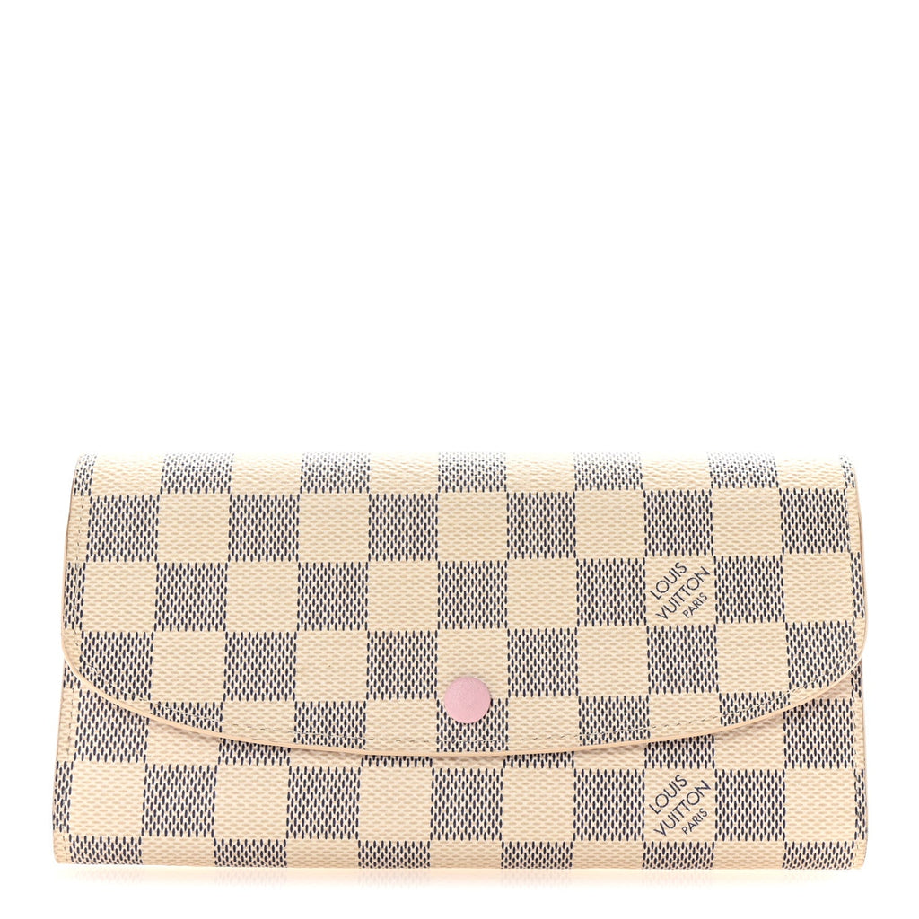 Damier Azur Emilie Wallet Rose Ballerine