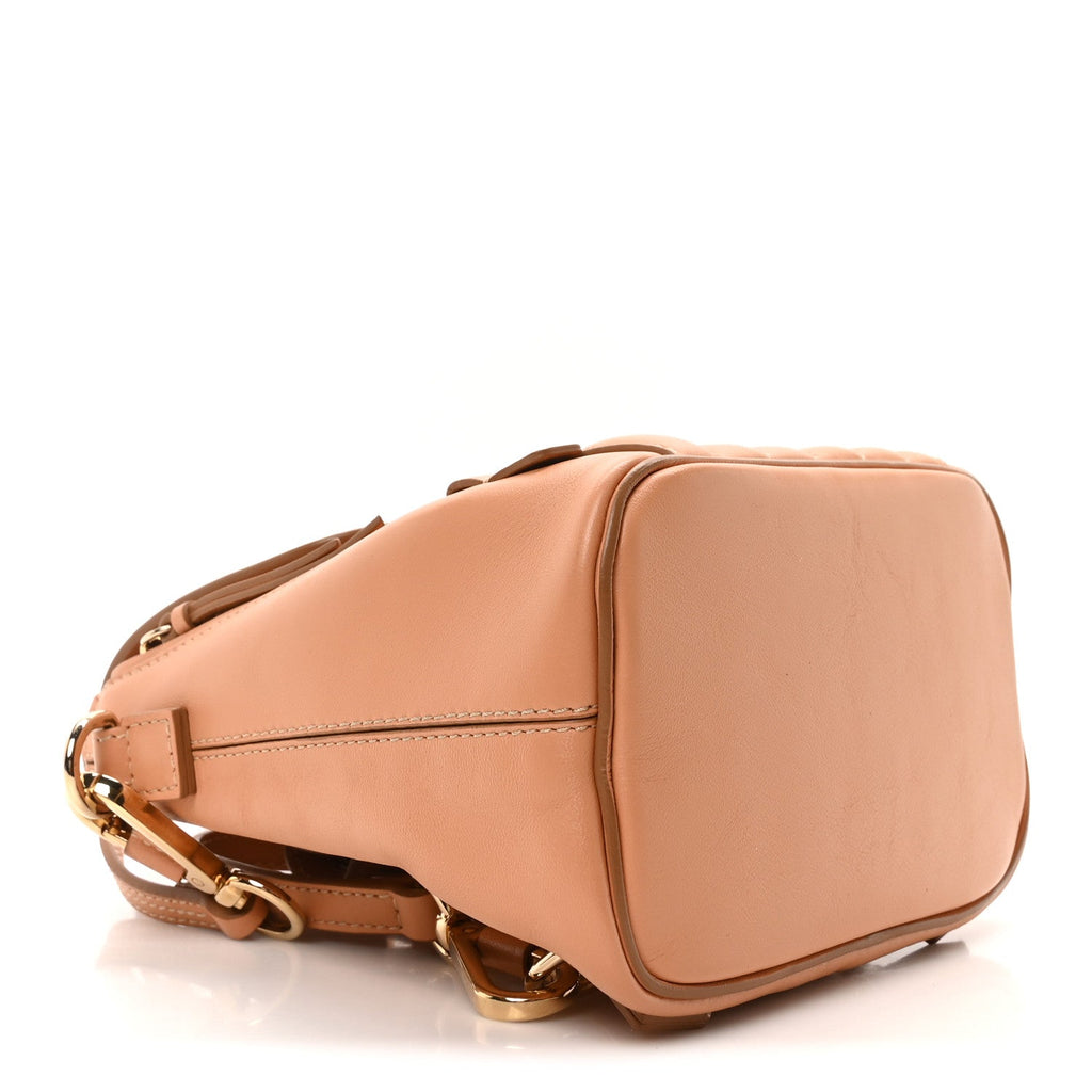 Calfskin Quilted Mini Faye Backpack Blushy Pink