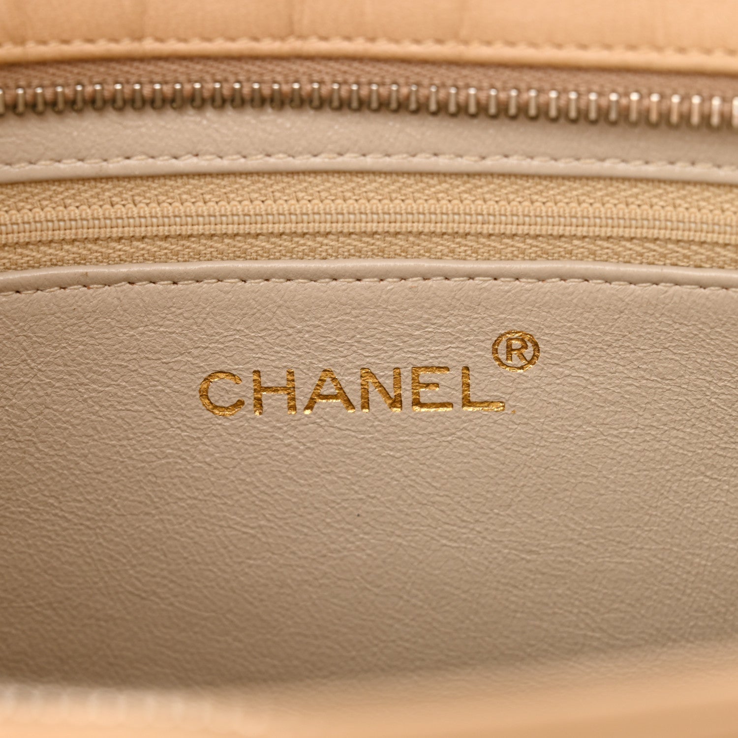 Lambskin Quilted Diamond CC Bekko Chain Shoulder Bag Beige