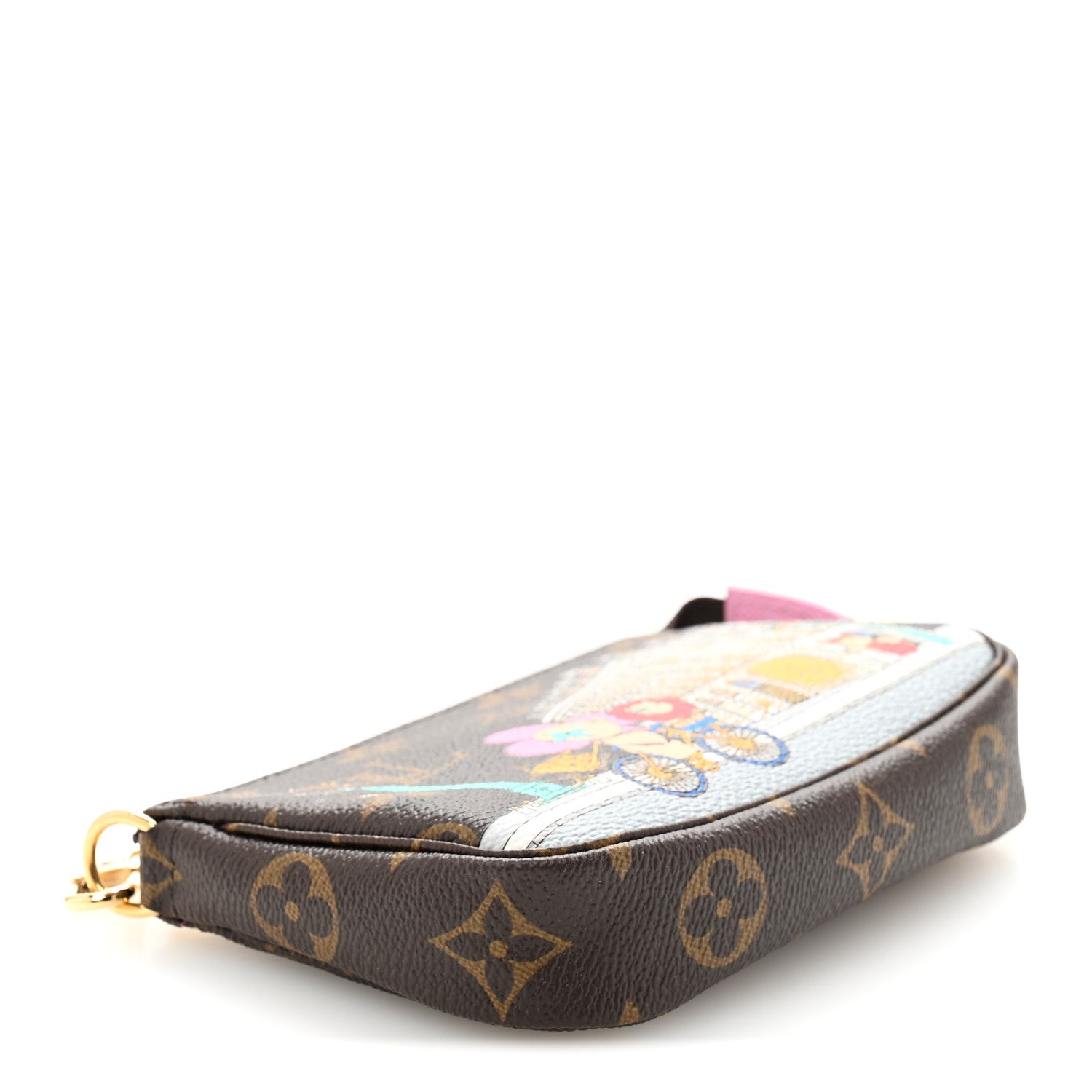 Monogram 2022 Christmas Animation Paris Mini Pochette Accessories Pink