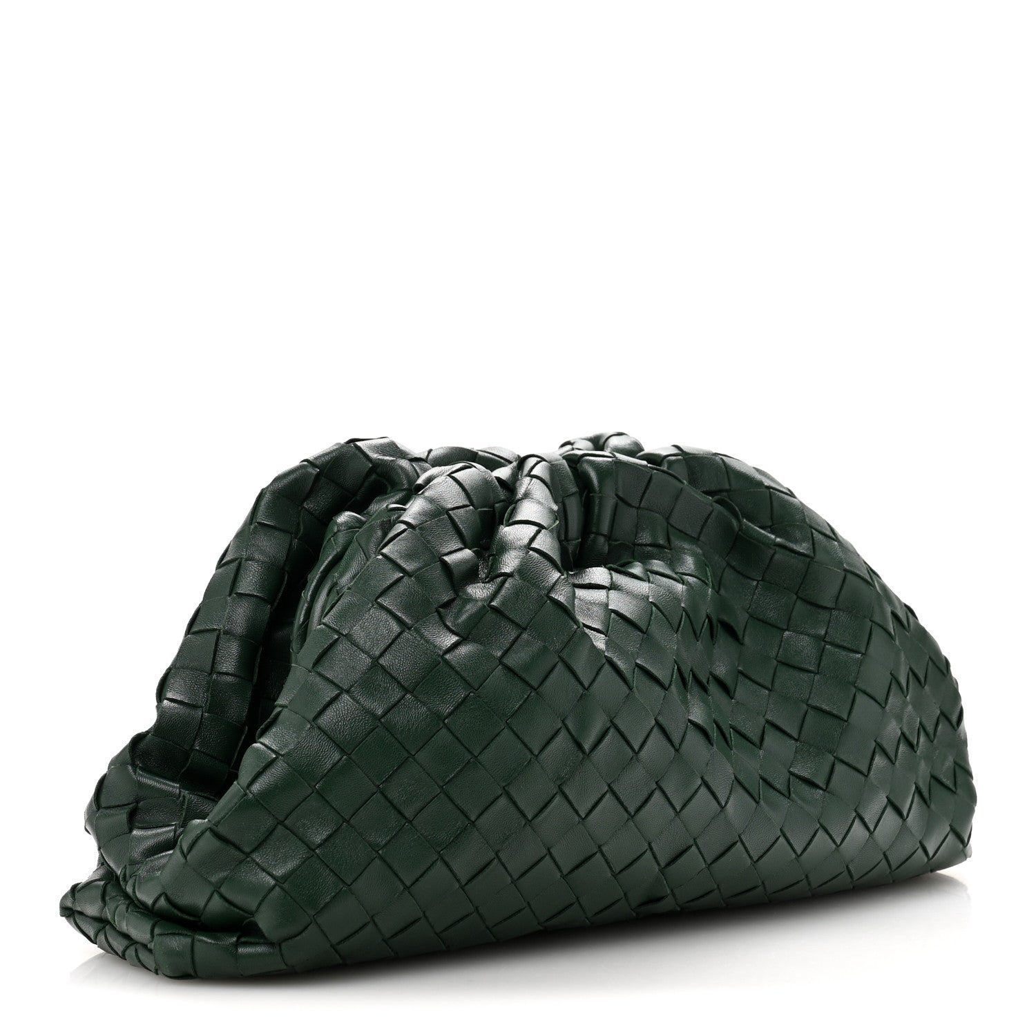 Nappa Maxi Intrecciato The Pouch Oversized Clutch Raintree