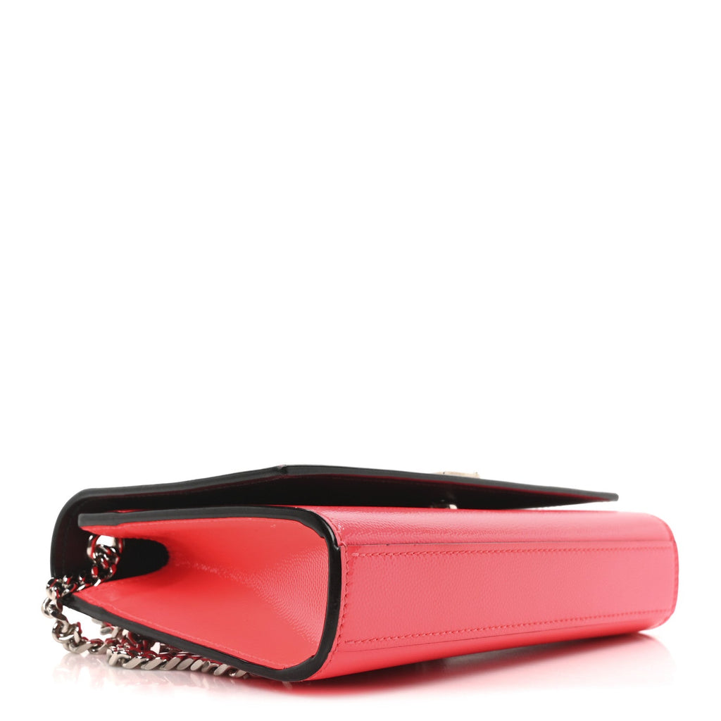 Patent Grain de Poudre Small Monogram Kate Satchel Neon Pink