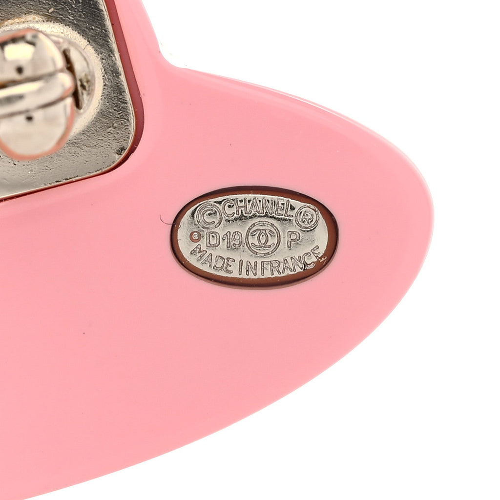 Resin Icon Manga Hat Brooch Pink White Gold