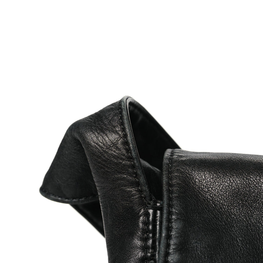 Lambskin CC Tassel Shoulder Flap Bag Black
