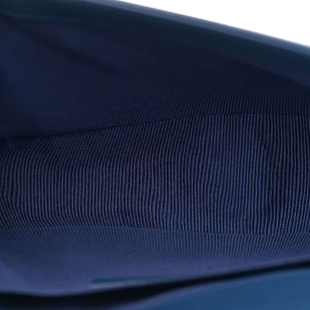 Lambskin Quilted Medium Boy Flap Blue
