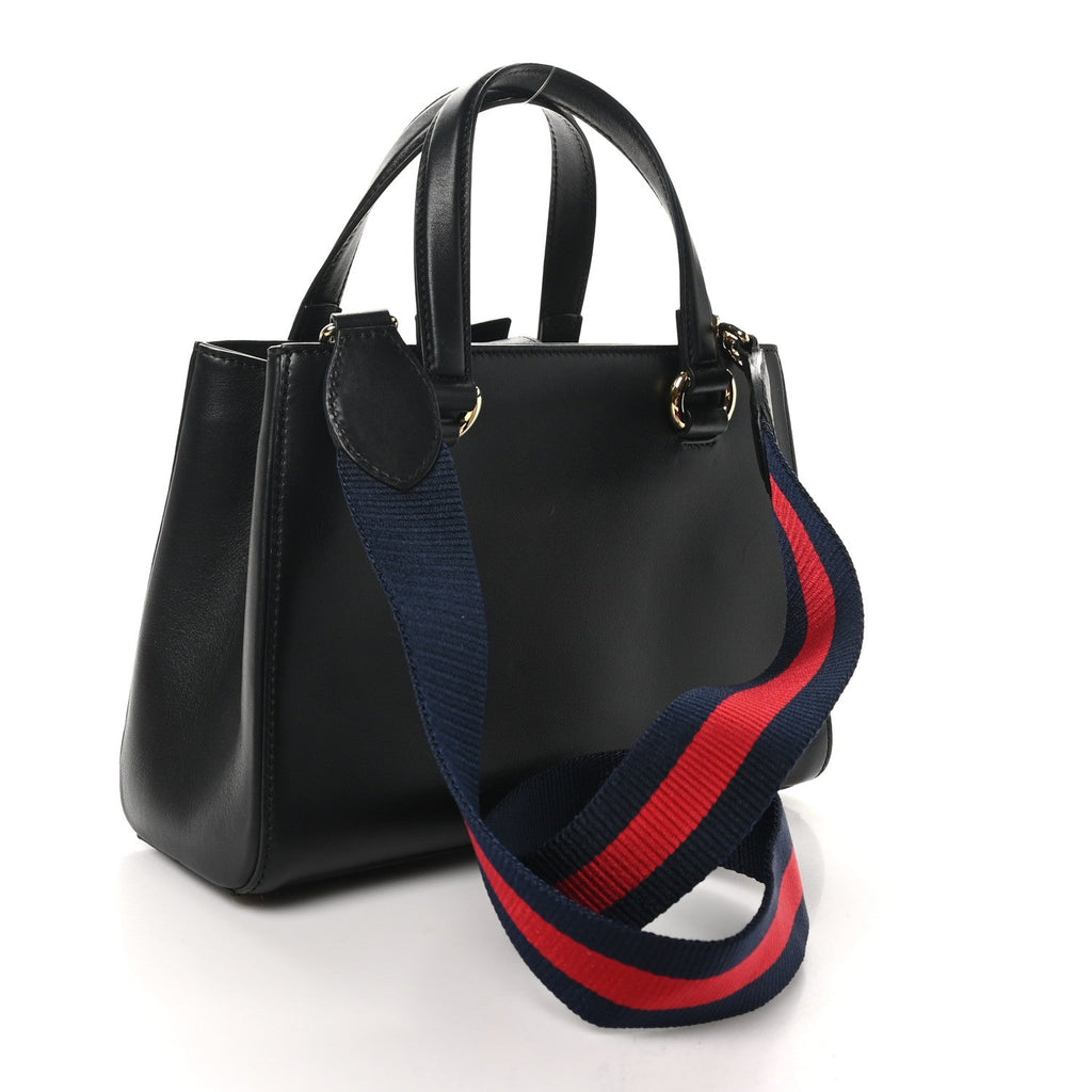 Calfskin Medium Sylvie Top Handle Tote Black