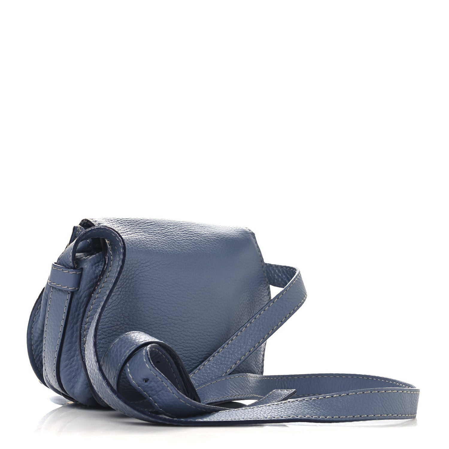 Calfskin Small Marcie Round Crossbody Bag Royal Navy