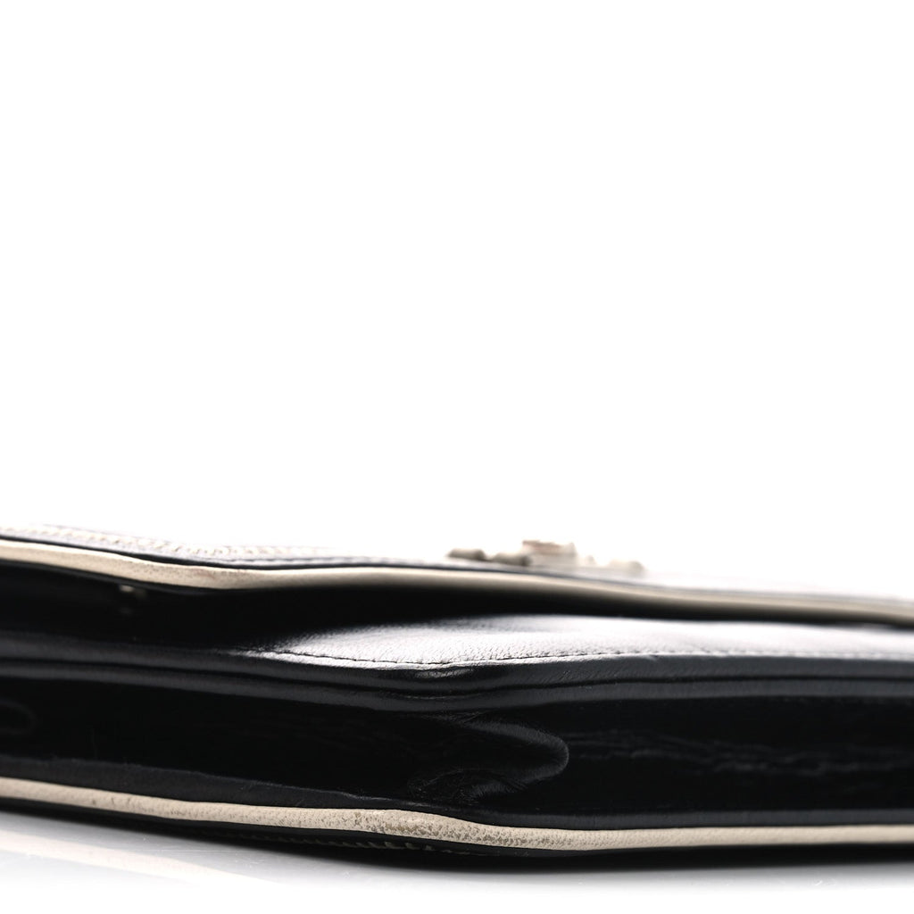Lambskin Mademoiselle Wallet On Chain WOC Black
