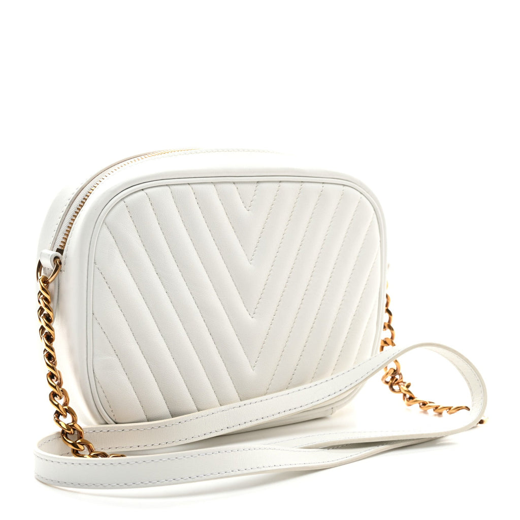 Calfskin New Wave Camera Bag White