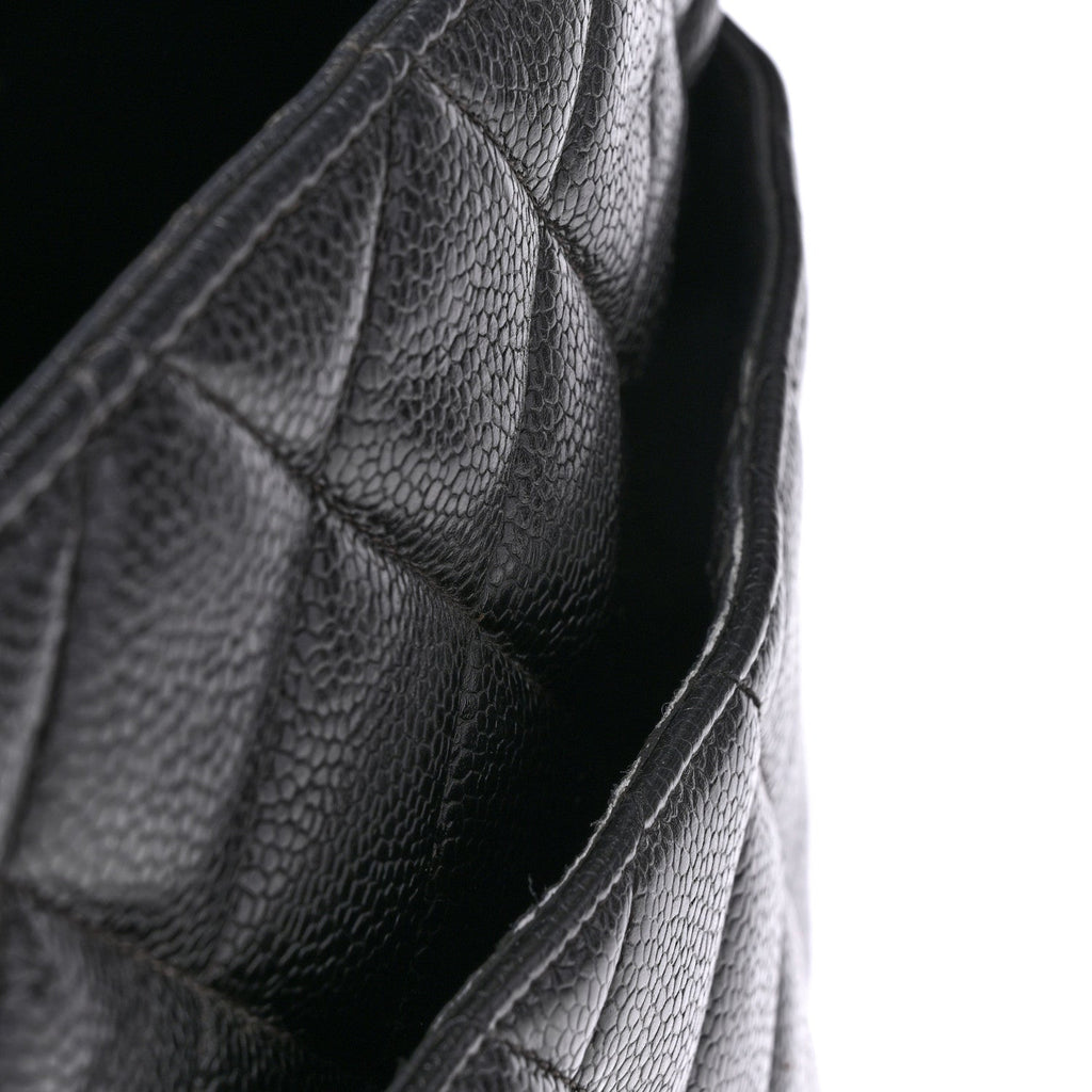 Caviar Quilted Medallion Tote Black