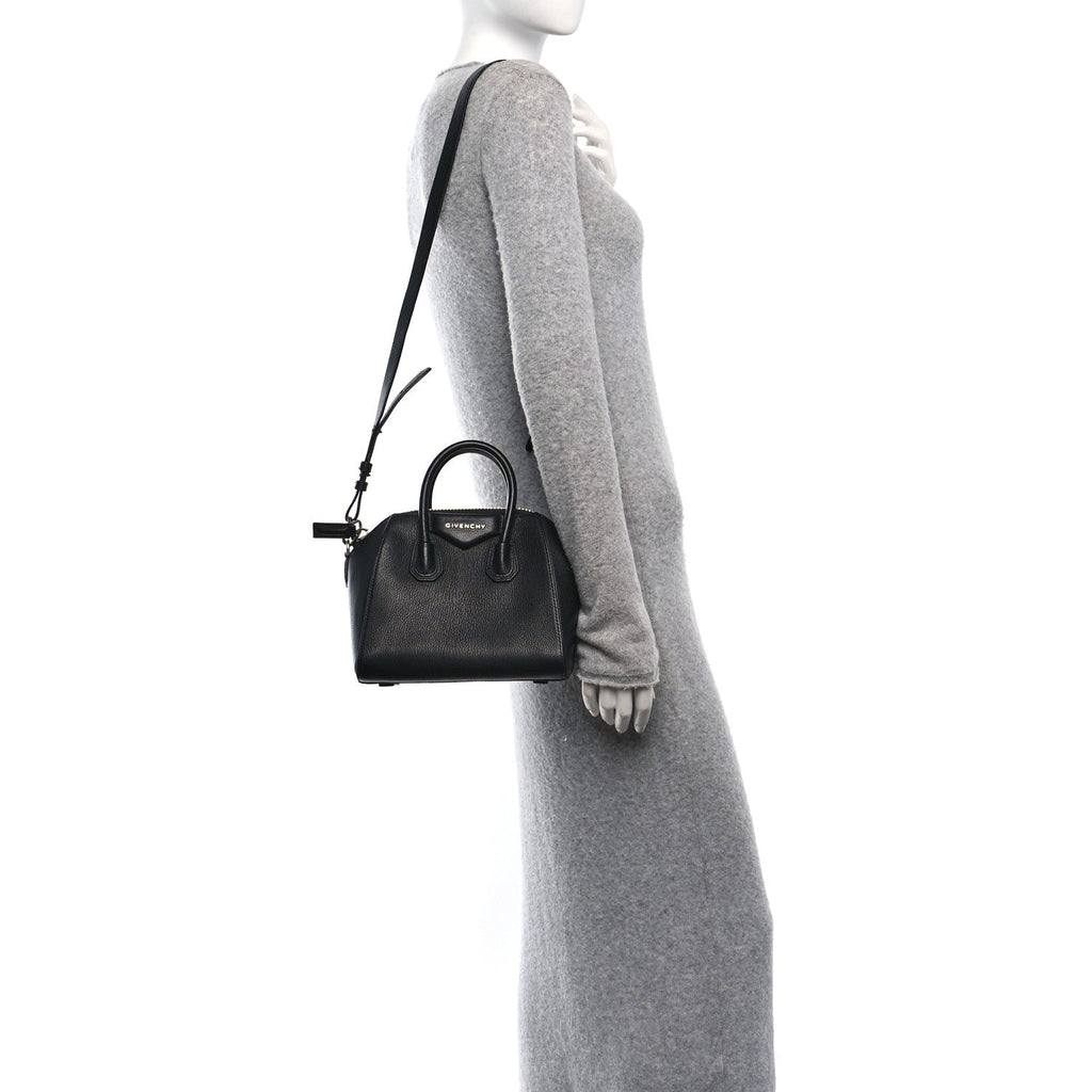 Sugar Goatskin Mini Antigona Black