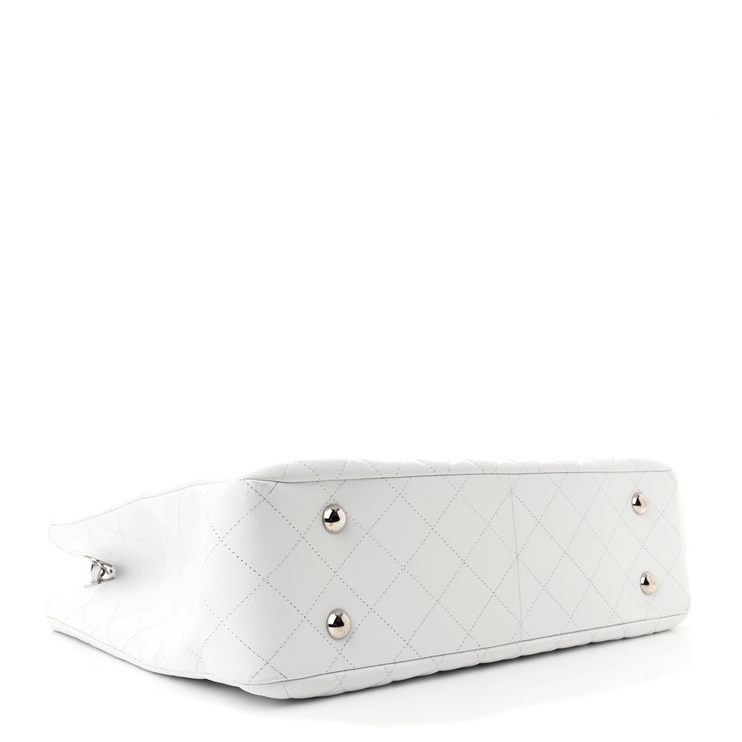 Caviar Quilted Maxi Paris Edinburgh Flap White