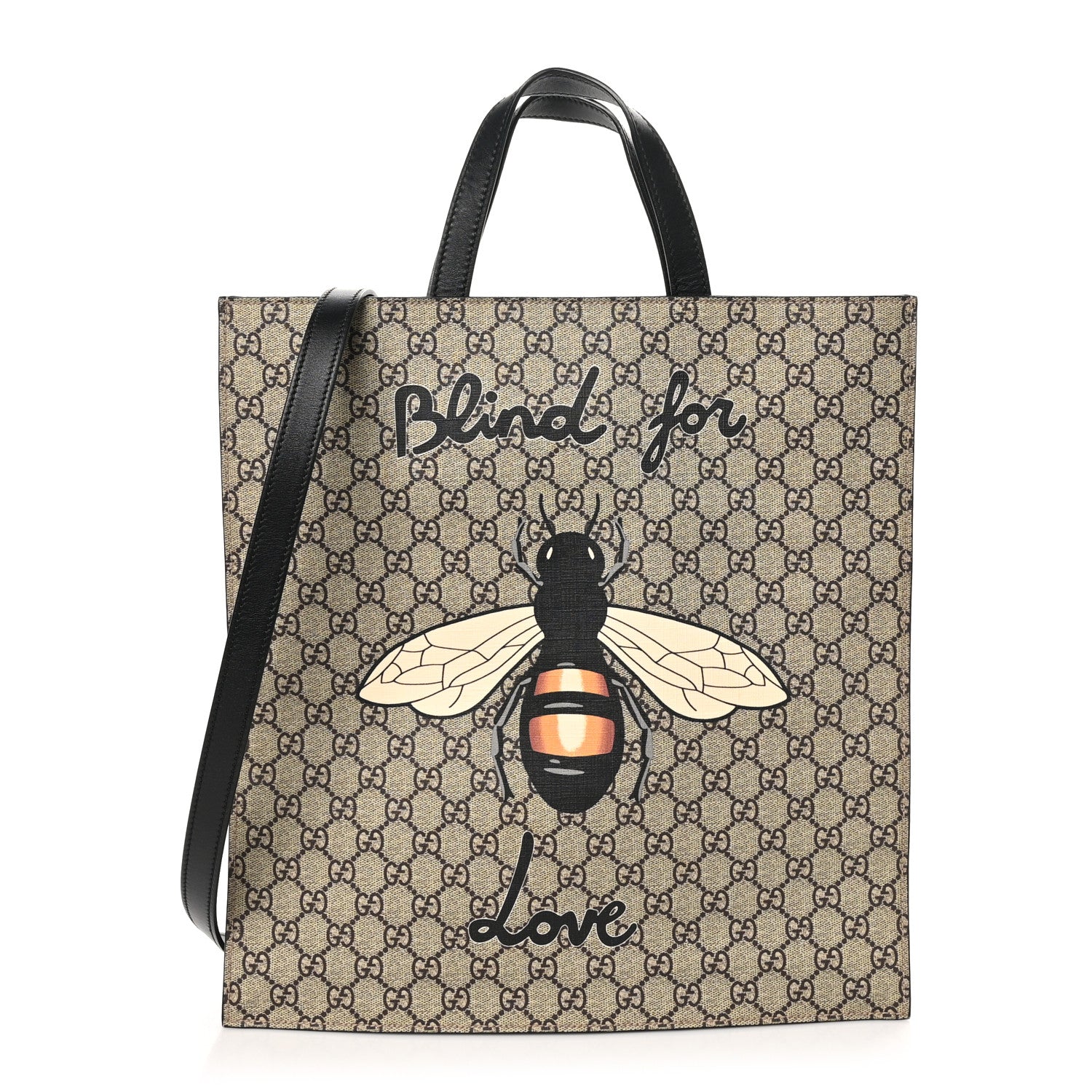 GG Supreme Monogram Blind for Love Vertical Tote