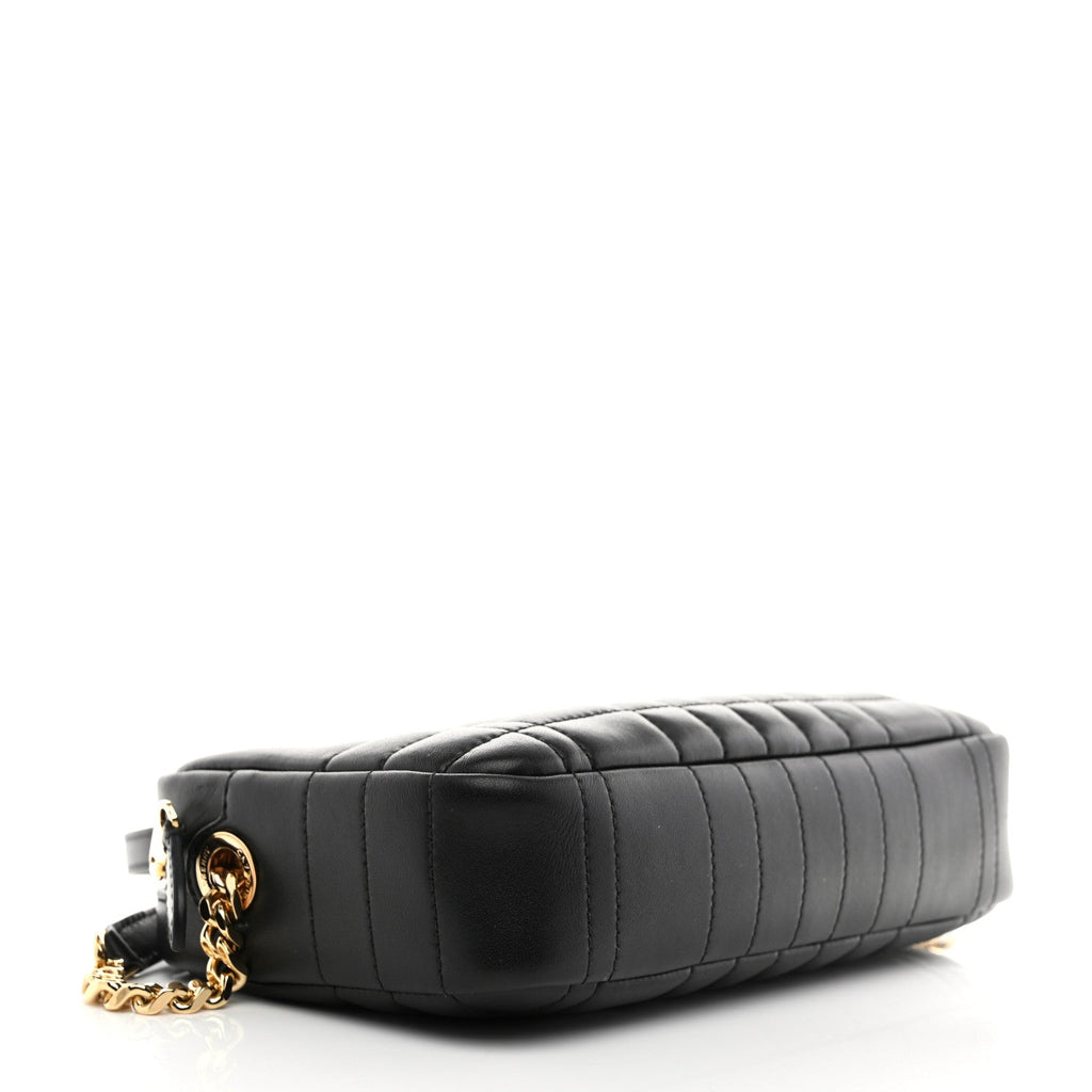 Calfskin Quilted Small Lola Camera Bag Black