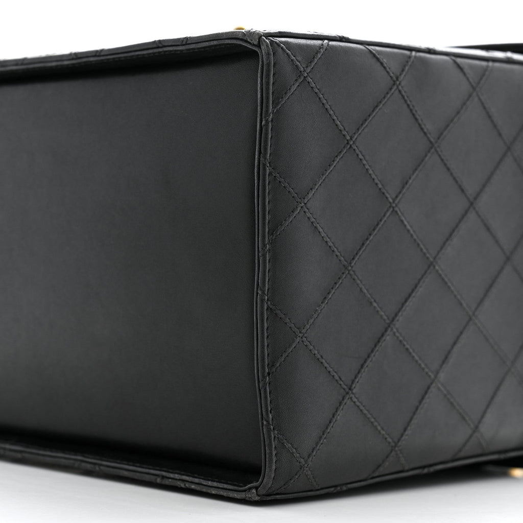 Calfskin Stitch Vanity Case Black