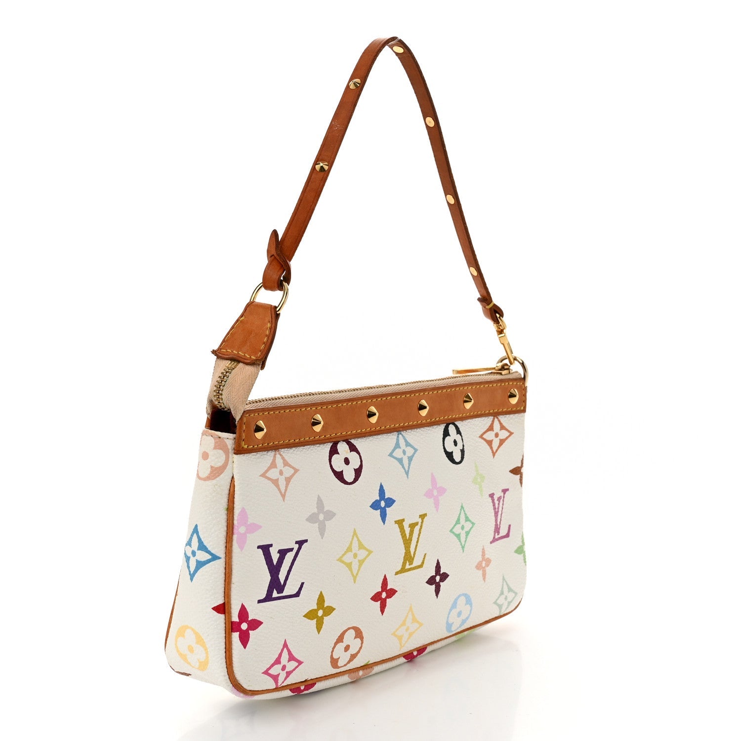 Monogram Multicolor Pochette Accessories White