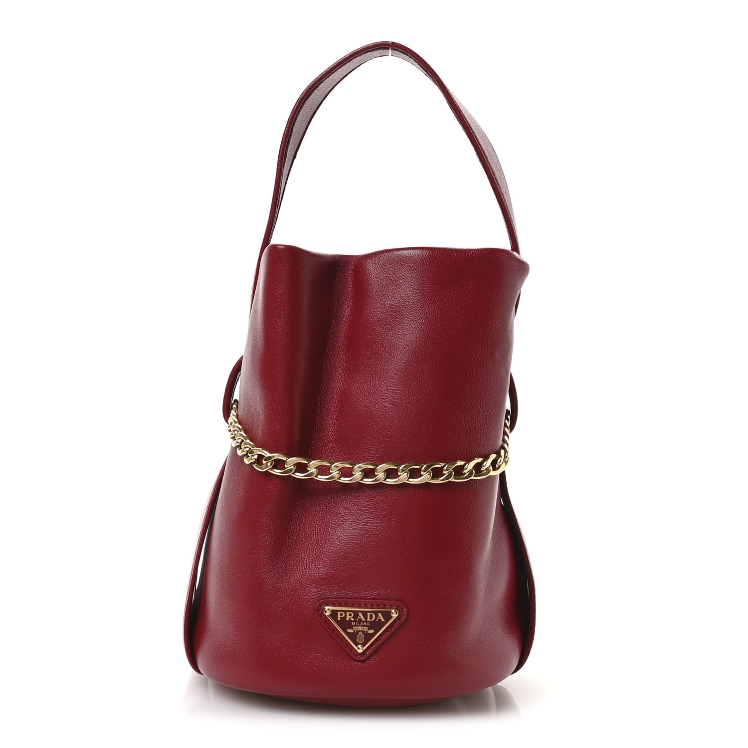 Nappa Petit Sac Mini Bucket Bag Cherry