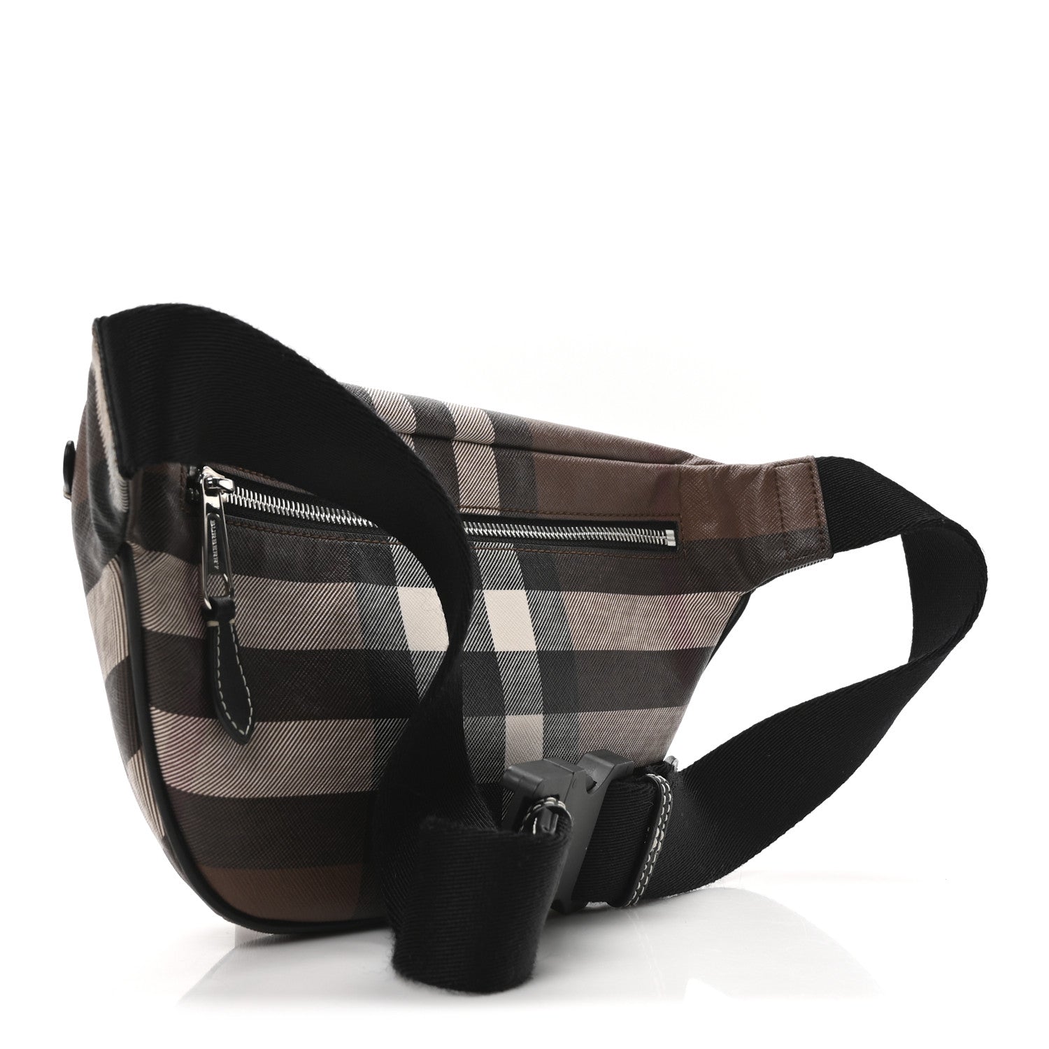 E-canvas Check Cason Bum Bag Dark Birch Brown