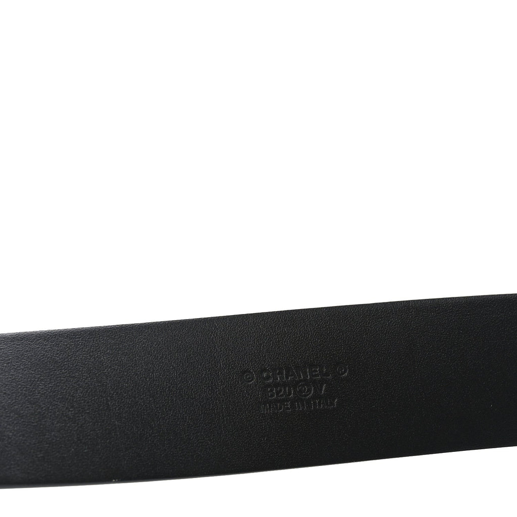 Calfskin CC Chain Belt 85 34 Black