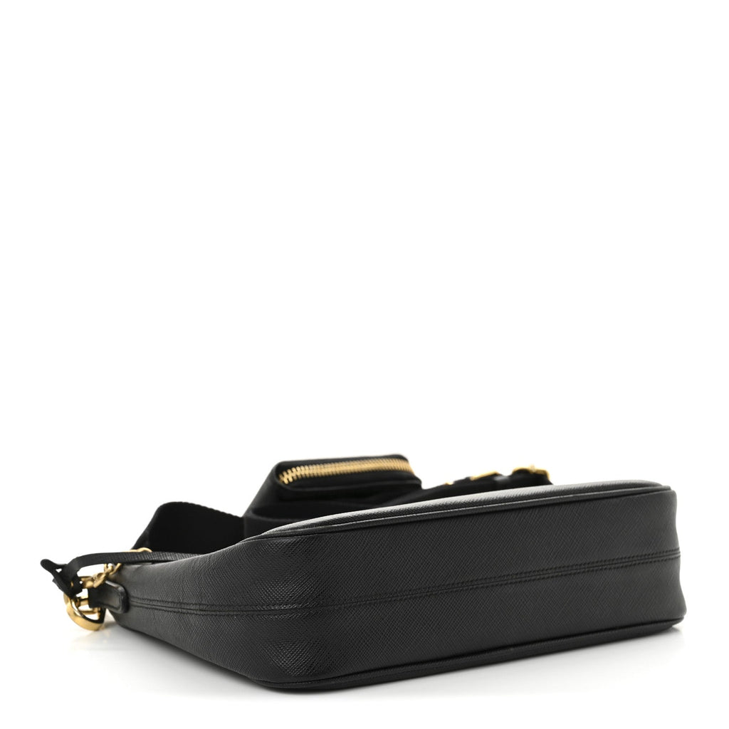 Saffiano Lux Re-Edition 2005 Shoulder Bag Black