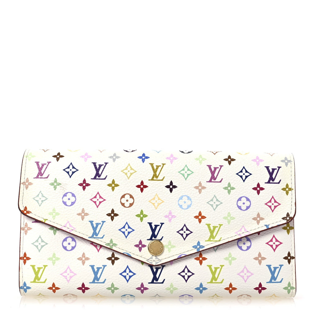 Monogram Multicolor Sarah Wallet NM White Litchi