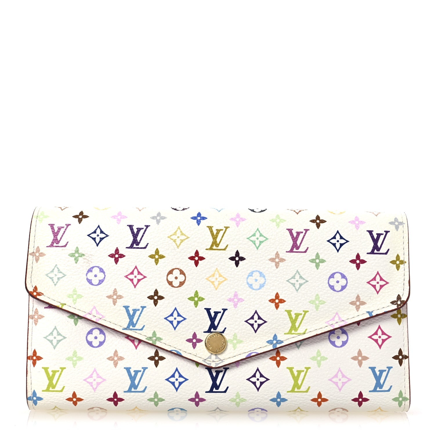 Monogram Multicolor Sarah Wallet NM White Litchi