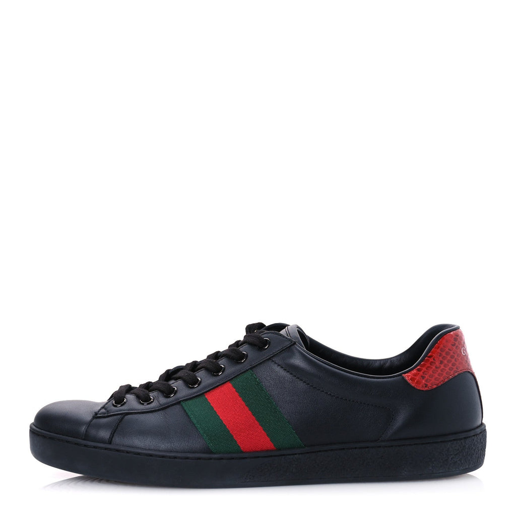 Miro Soft Calfskin Ayers Web Mens Ace Sneakers 10.5 Black Rosso