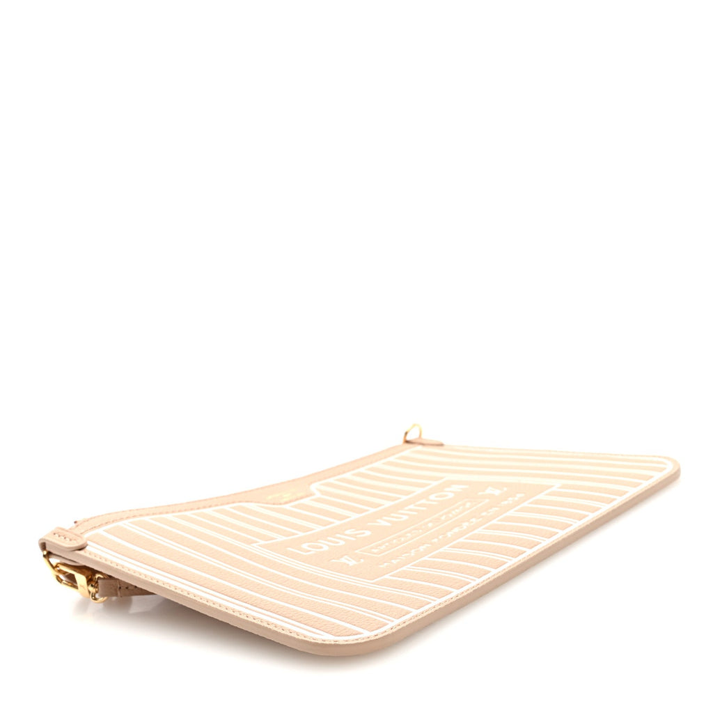 Calfskin Neverfull Inside Out MM Pochette Dune Hazelnut