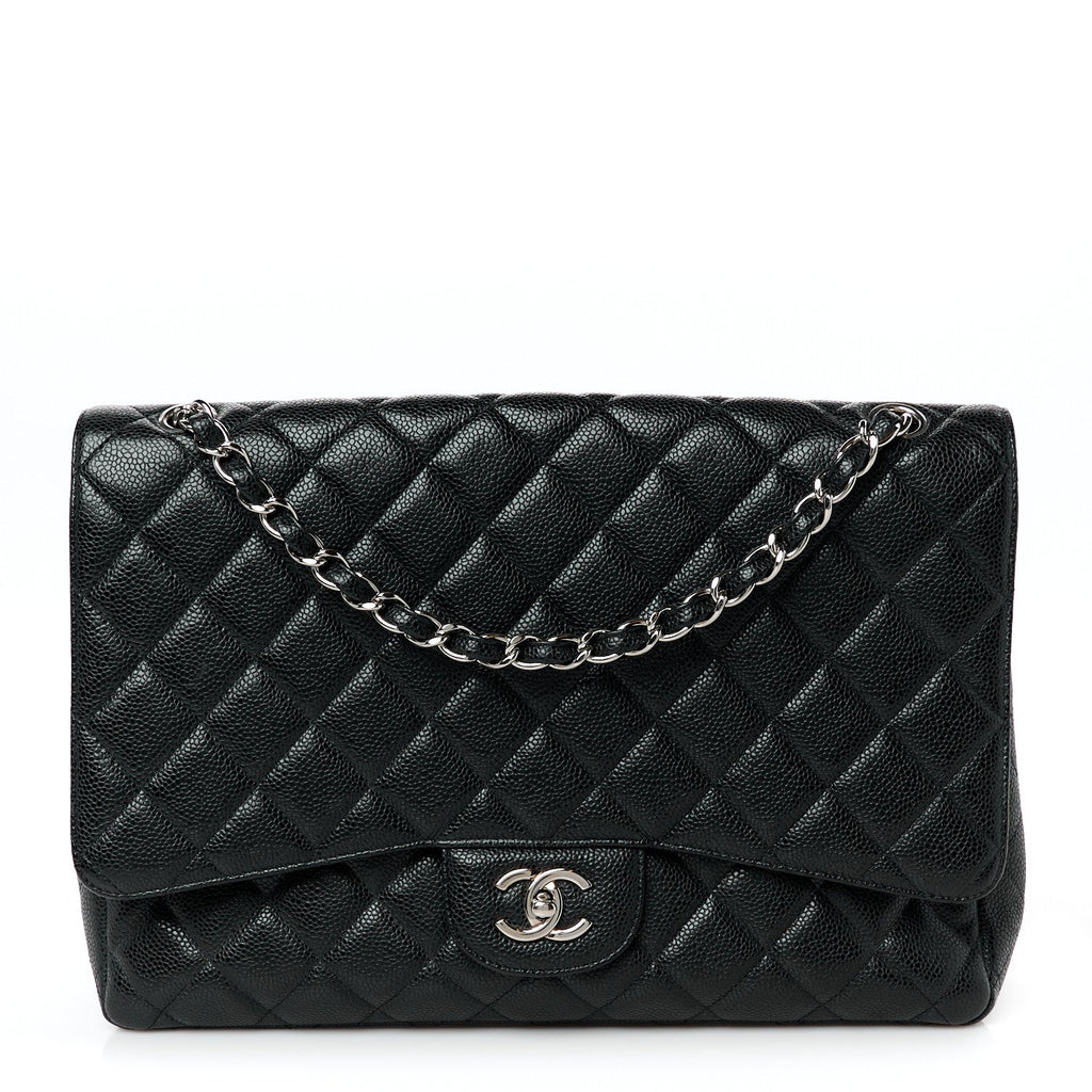 Caviar Quilted Maxi Single Flap Black