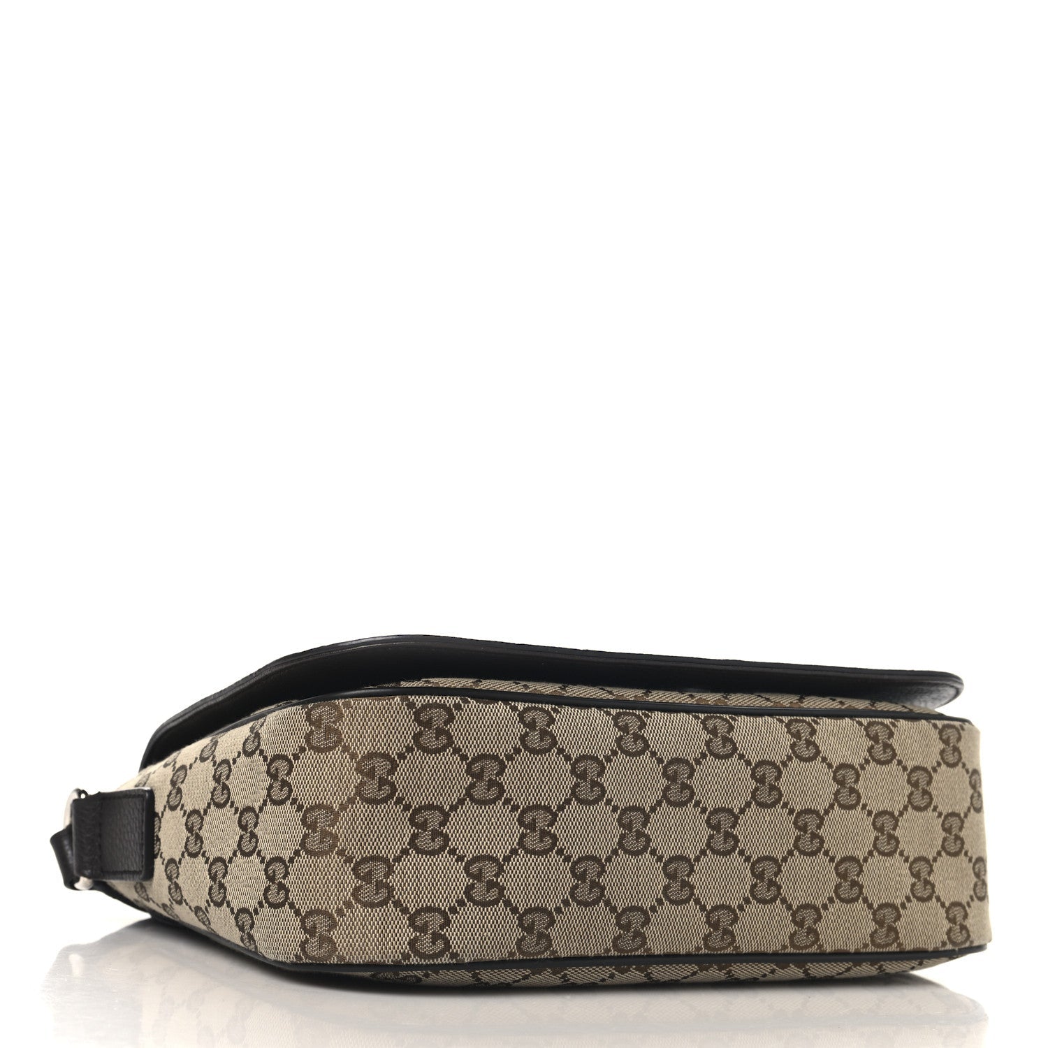 Monogram Large Flap Messenger Bag Beige Dark Brown
