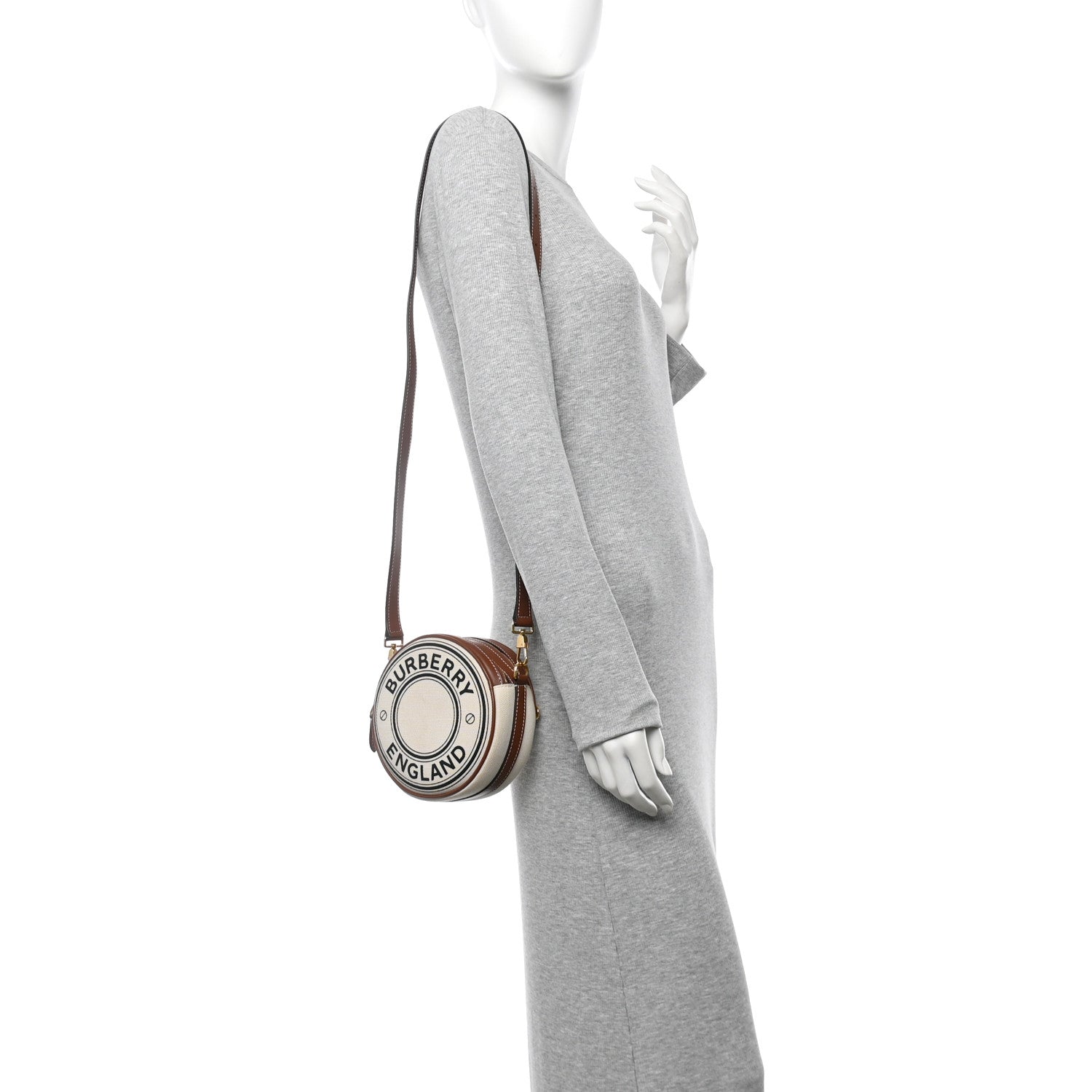Canvas Calfskin Louise Bag Natural
