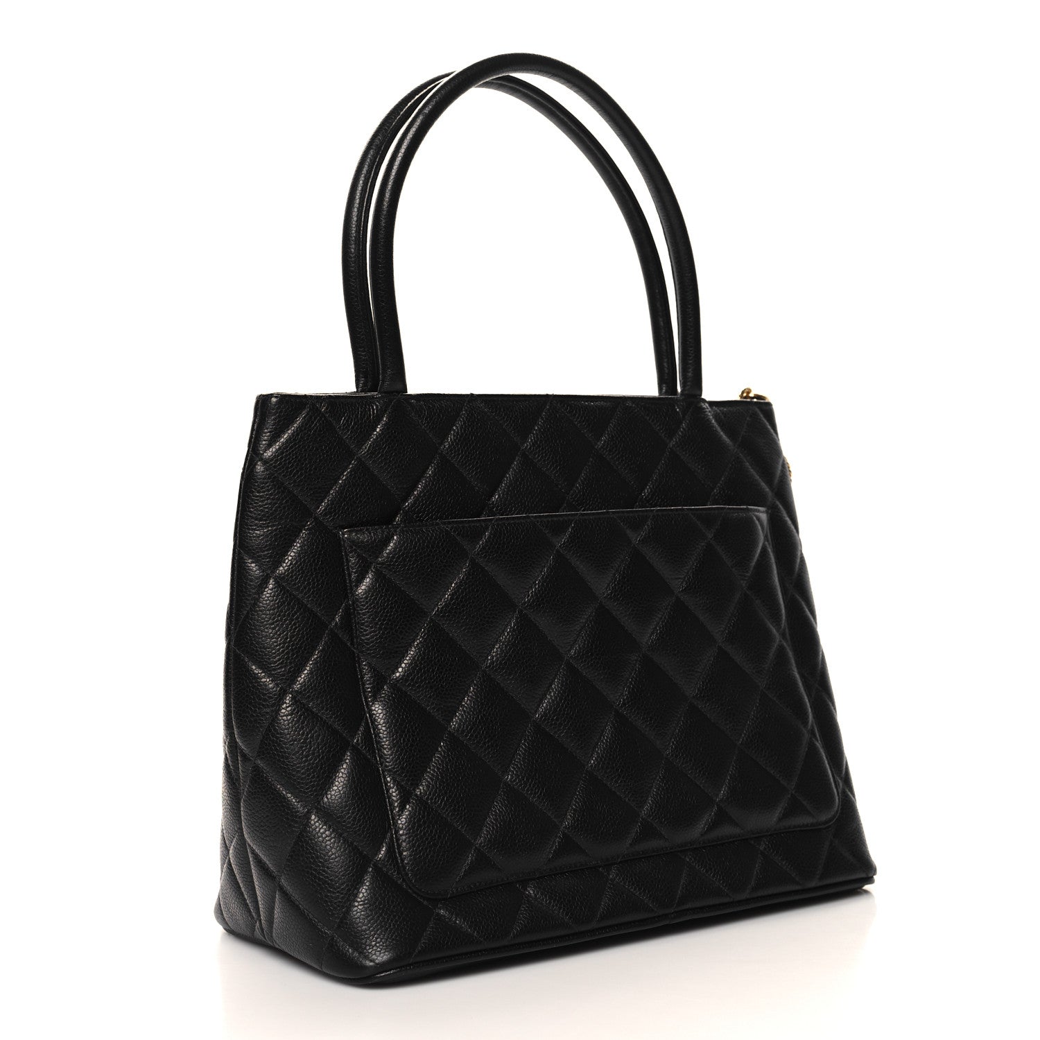 Caviar Quilted Medallion Tote Black