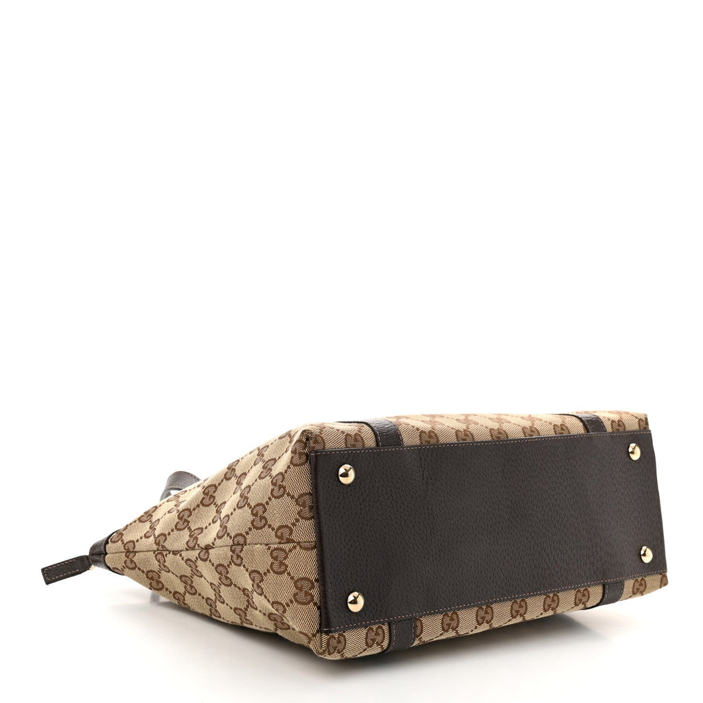 Monogram Medium Abbey Tote Dark Brown