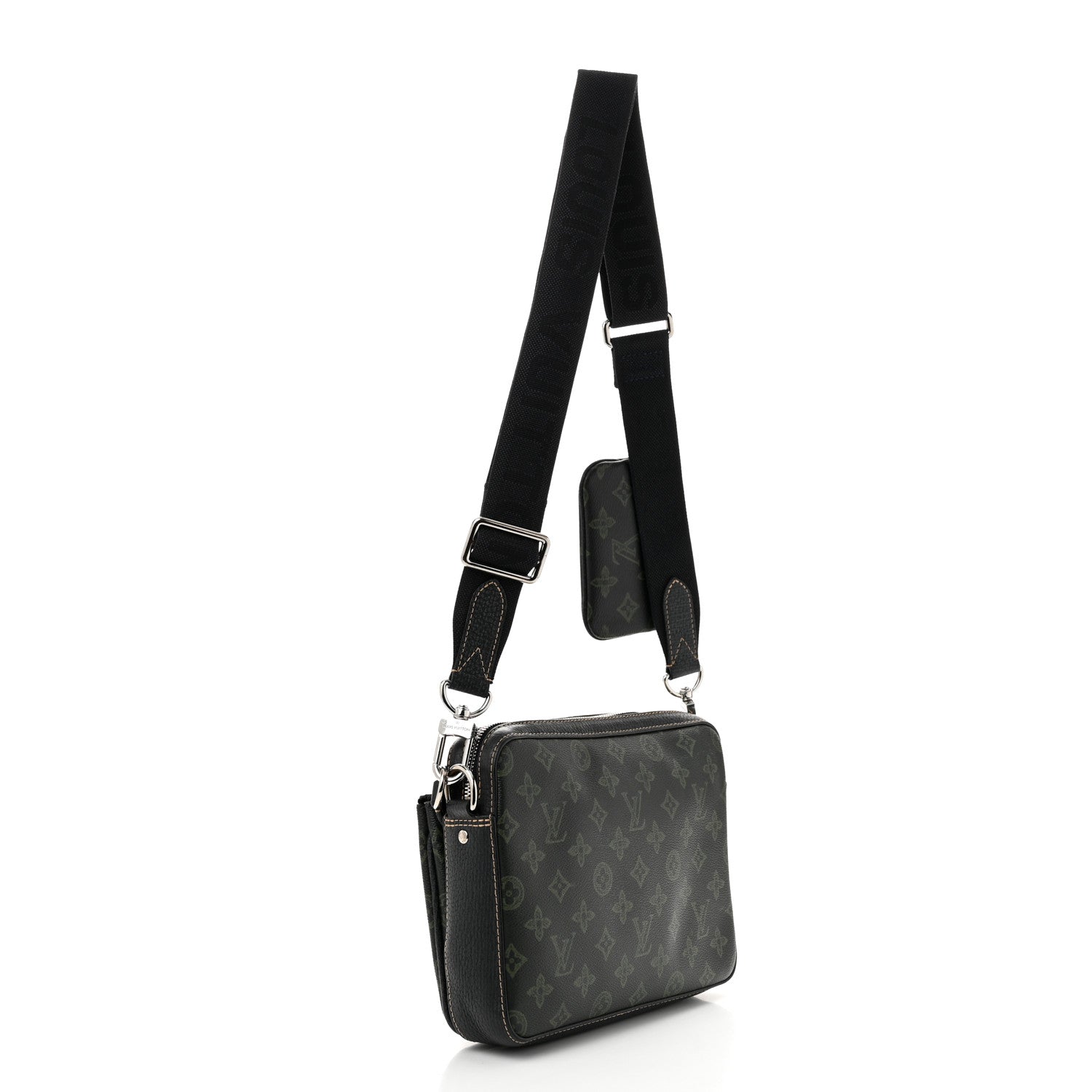 Monogram Trio Messenger Dark Green