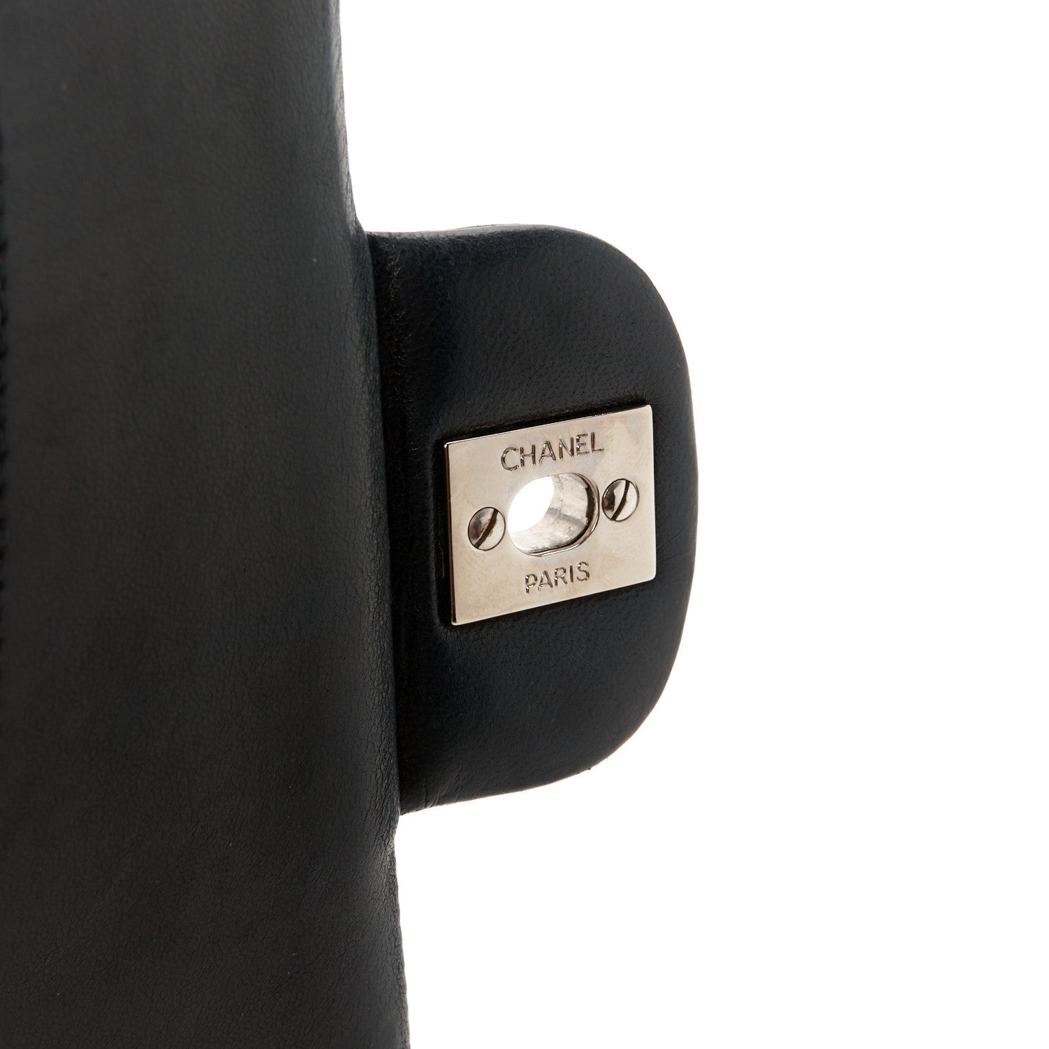 Lambskin Quilted Small Double Flap Black