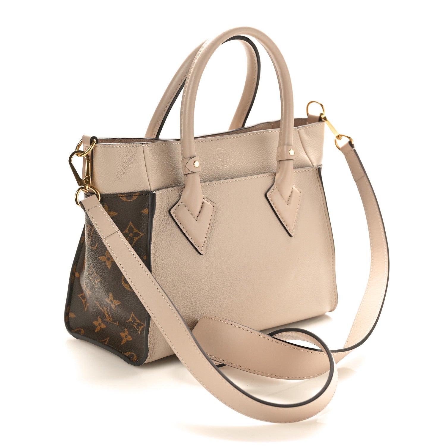 Calfskin Monogram On My Side PM Greige