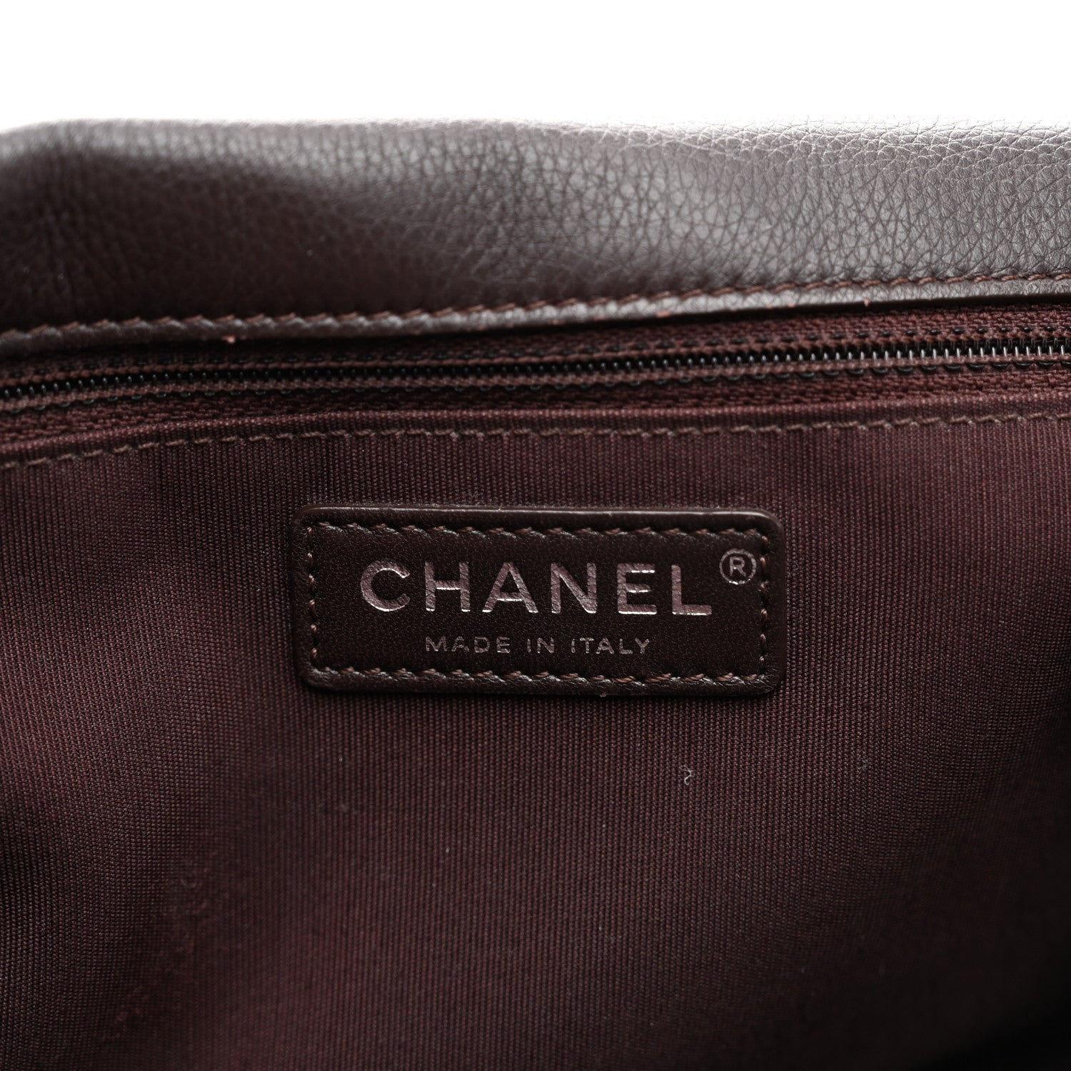 Calfskin Quilted Medium Frame in Chain Flap Brown