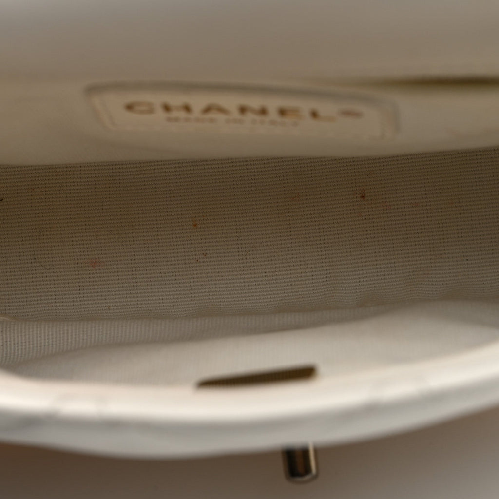 Lambskin Quilted CC Small Dynasty Flap White