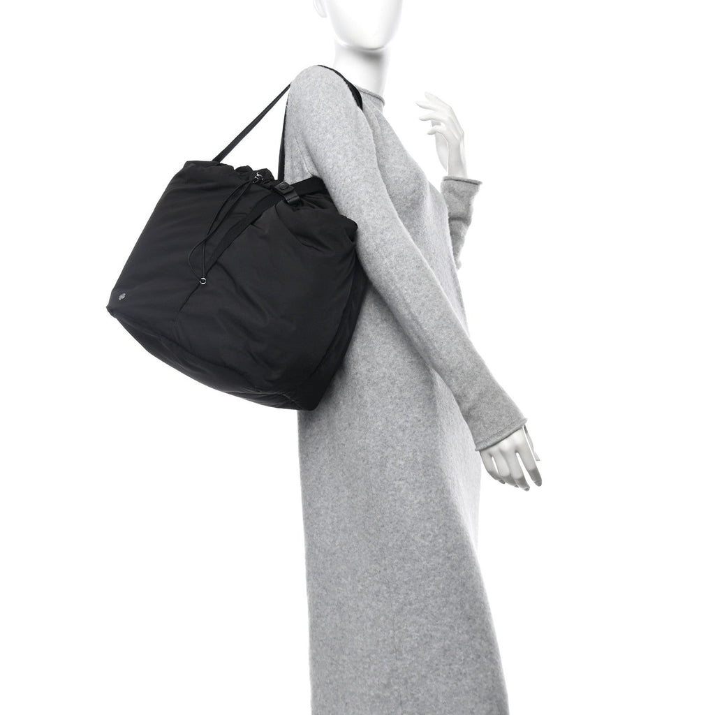 Nylon Drew Tote Black