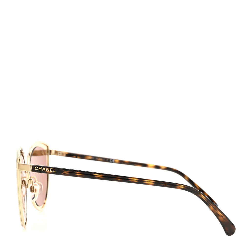 Metal Cat Eye Sunglasses 4222 Gold