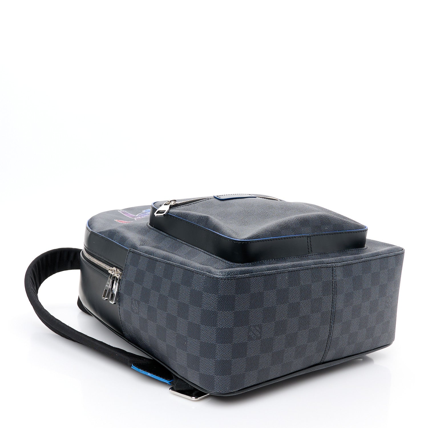 Damier Graphite Logo Josh Backpack Blue Multicolor