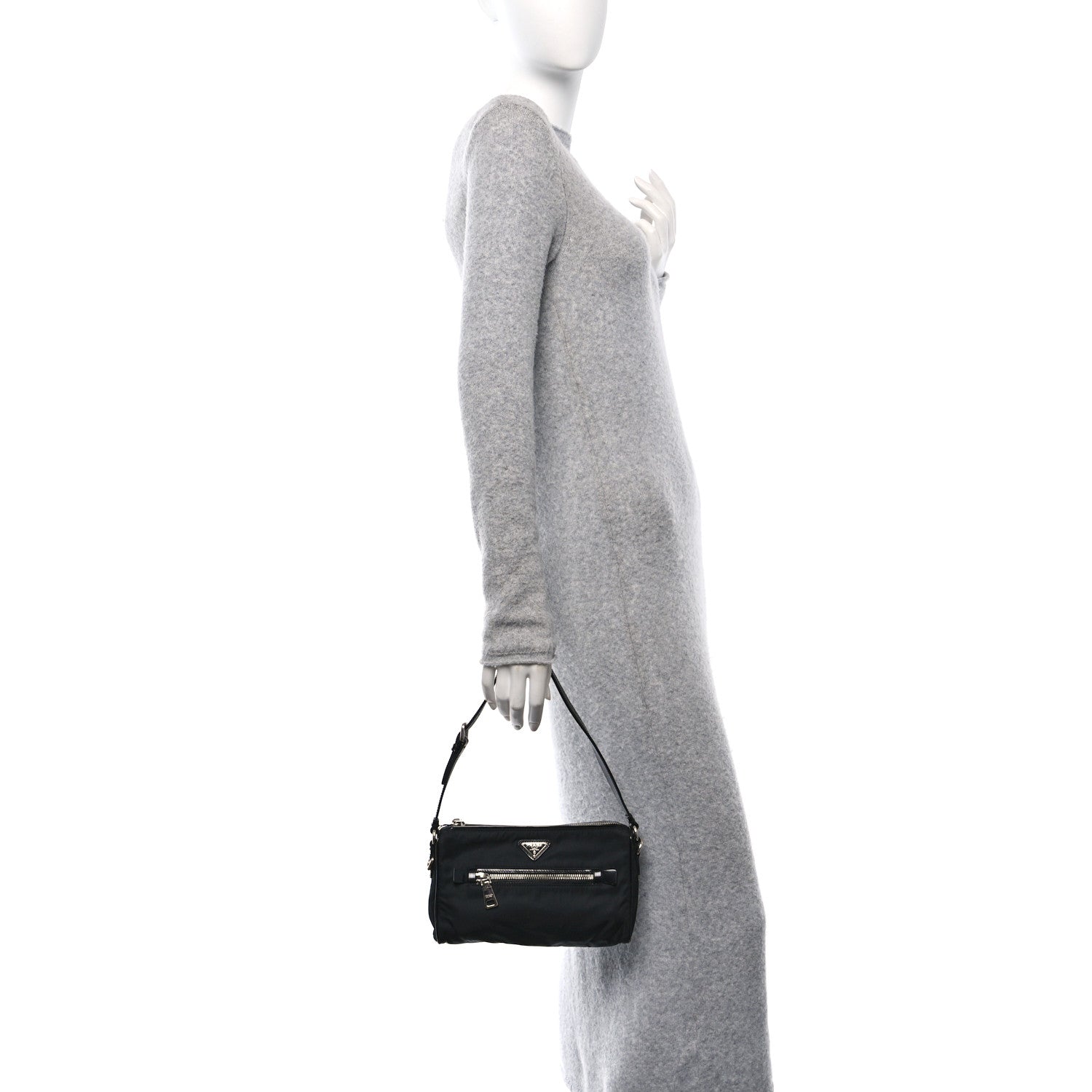 Tessuto Nylon Shoulder Bag Black