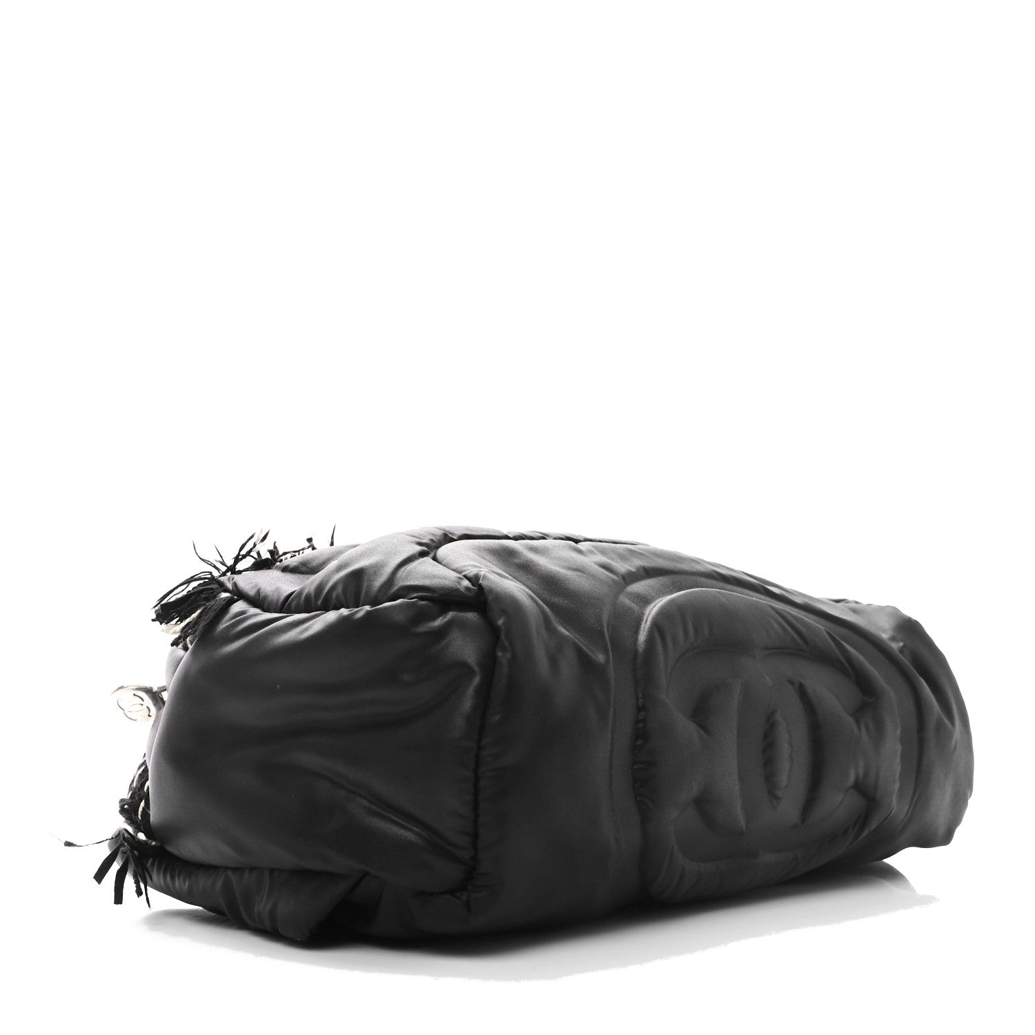 Nylon Tweed Coco Neige Belt Bag Black