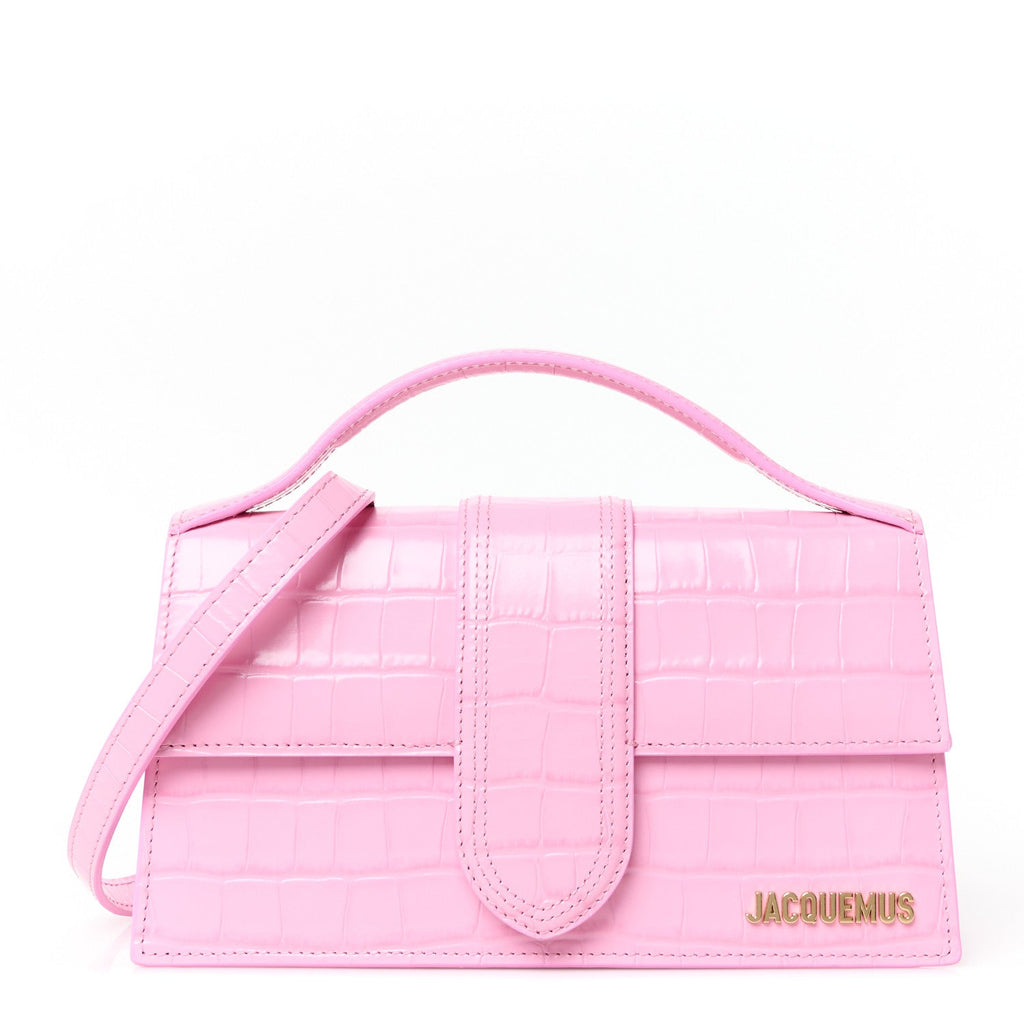 Calfskin Crocodile Embossed Le Grand Bambino Pink