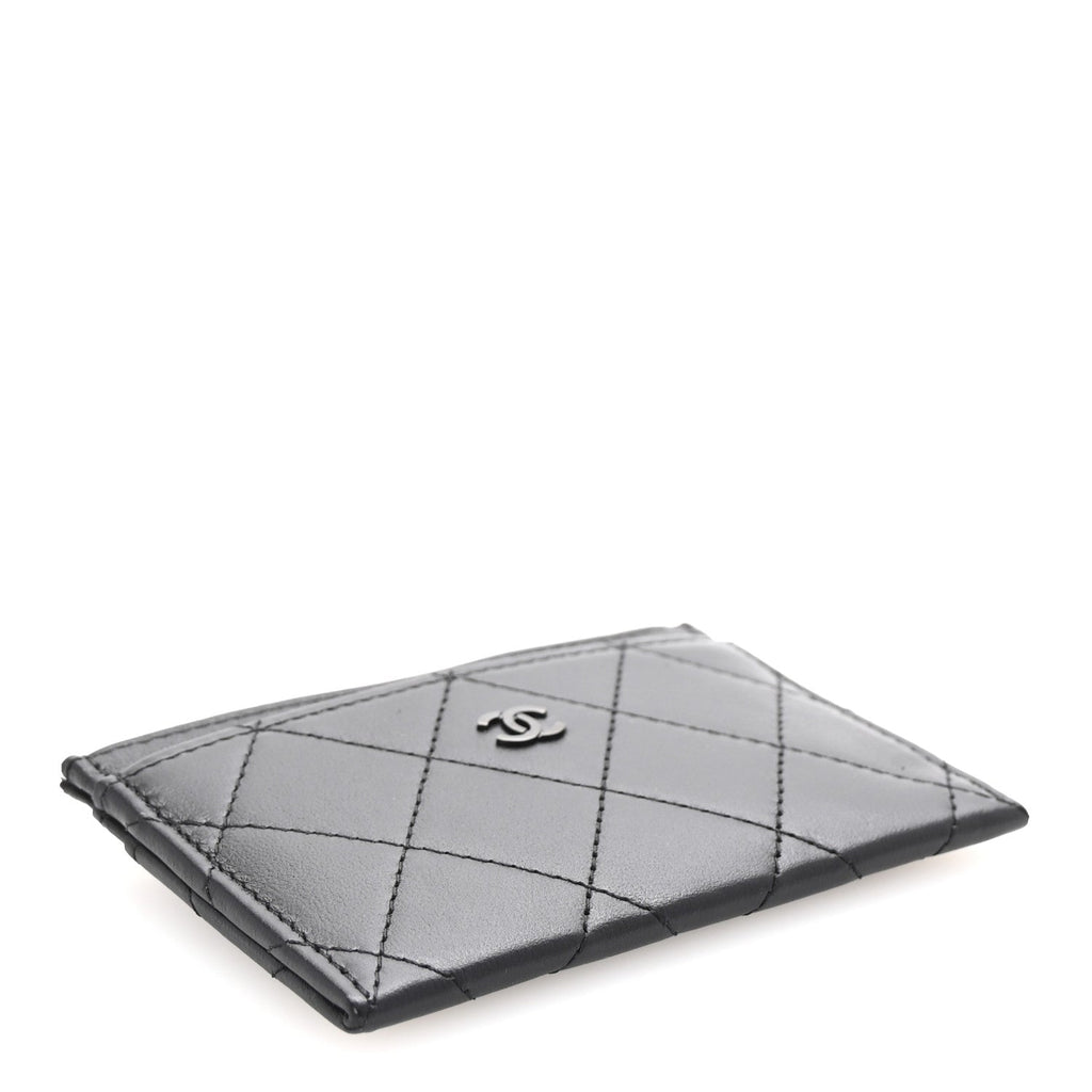 Calfskin Quilted  Holder So Black